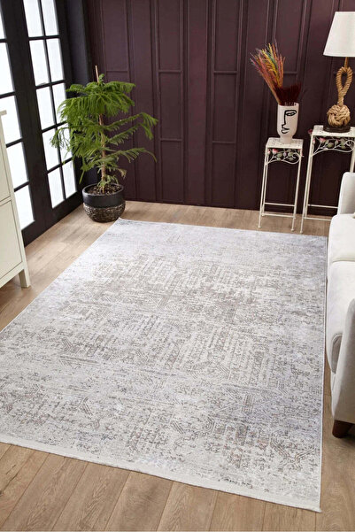 halinet Halı.Net Beige Modern Washable Non-Slip Living Room Carpet Haln-Hln1775