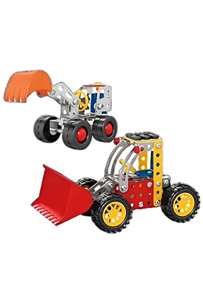 KentOyuncaK 167-Piece Digger & Bucket DIY 2-in-1 - DIY Metal Toy Construction...