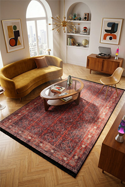 Çağ Halı Kiremit Zamanın İzi Modern Vintage Sisal Halı