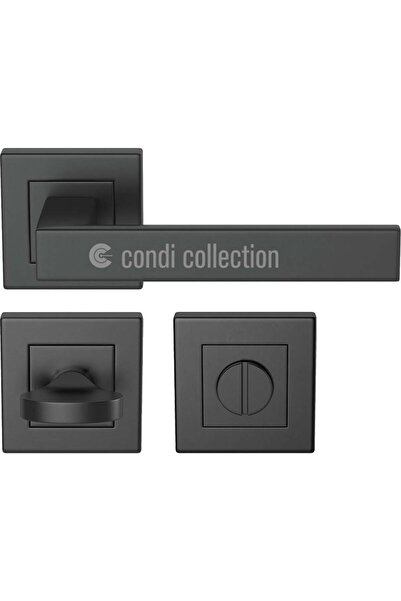 Condi Collection 1501K مقبض باب من الفولاذ المقاوم للصدأ باللون الأسود الثابت
