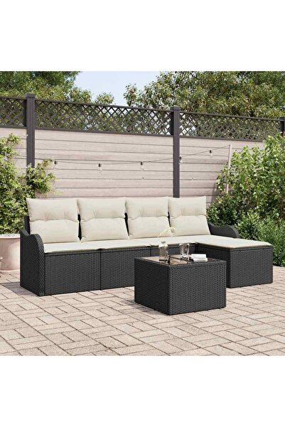 vidaxl Set de canapele pentru gradina 6 pcs Maro poliratan