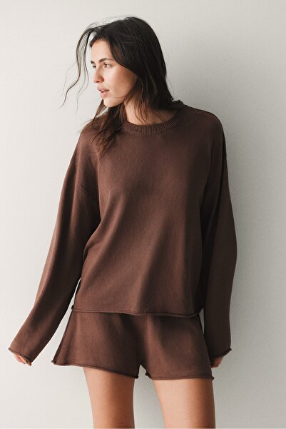 H&M Kıvrık Kenarlı Kazak
