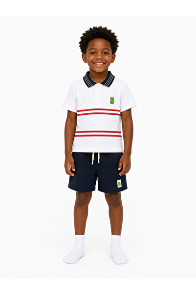 Haribo Boy's Shorts Set White Navy Blue