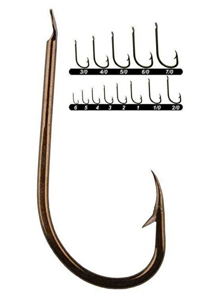 YOUVELLA 1428 Sazan İğnesi Dövme Kalın 100lü Kutu Bronz Standart-6-0