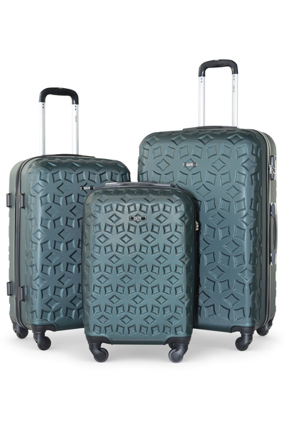 KTMC 3-Piece ABS Luggage Set 20/24/28 inches Carry-On & Checked Suitcases, KT...