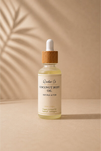 Windsor Co Body Oil with Coconut Oil & Lemongrass – 30 ml | Velvety Leather &...