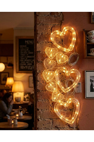 Epilons Dekoratif Kalp Led Neon Lamba Romantik Oda Balkon Ve Masa Üstü Işığı