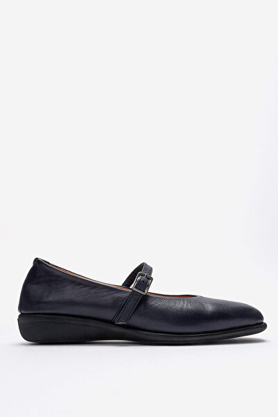 Dericlub Women's comfort ballet flats genuine leather mtd 24377 navy