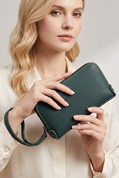 Lederax Hakiki Dana Derisi Bileklikli Pouch Çanta LD662