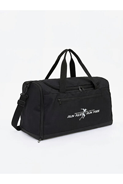 LC Waikiki Men's Black Printed Sports Bag