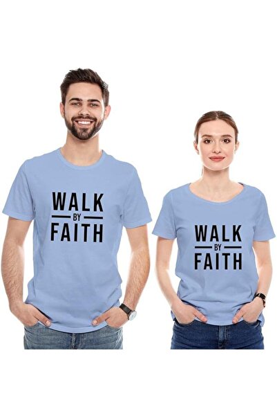 not تي شيرت مطبوع للجنسين (Walk By Faith) |   تي شيرت برقبة مستديرة وقصة عادية