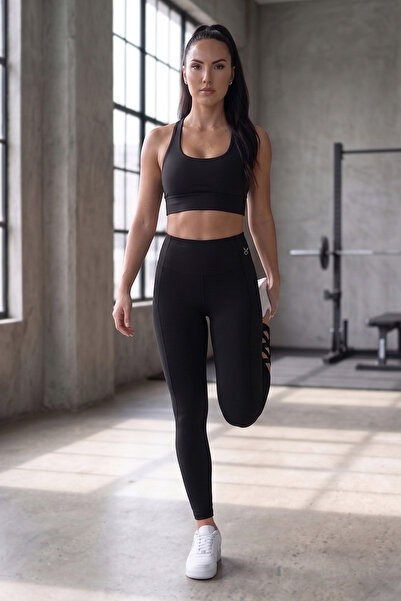 Cardio Bunny Women's Seamless Compression High-Waist Ankle Strap Seamless Leg...
