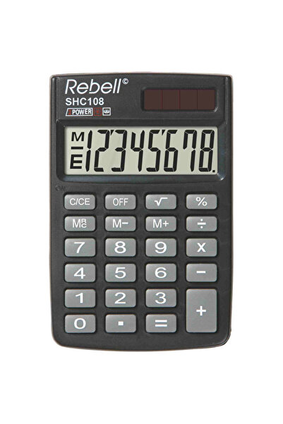 rebell Calculator de buzunar, 8 digits, 88 x 59 x 10 mm, capac din plastic, S...