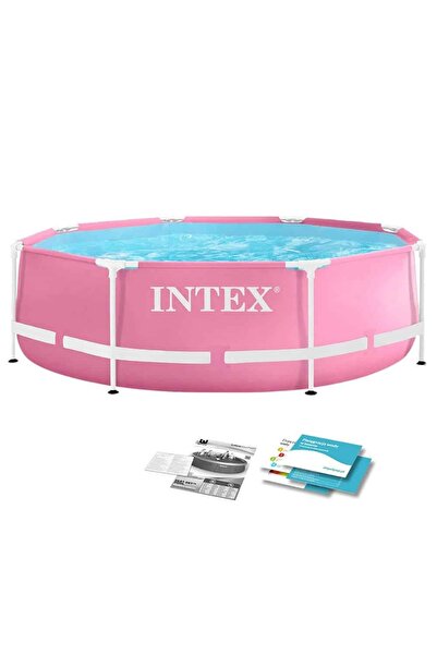 Intex Piscina cu cadru, material PVC durabil cu 3 straturi, forma rotunda, ca...
