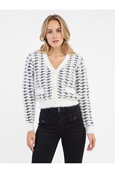ORSAY Black and white women's patterned cardigan