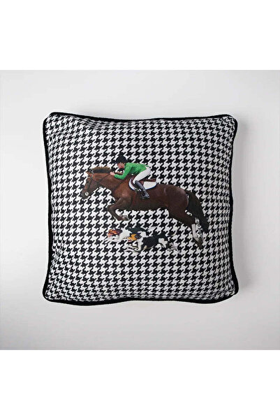 VİTELLİ Equestrian Green Jacket Decorative Throw Pillow Cover 1 Piece 50X50 cm
