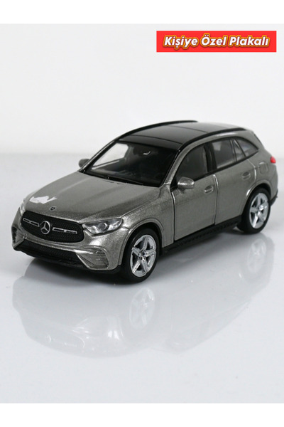 bebeym Mercedes GLC Metal Araba Gri - Kişiye Özel Plakalı 1:36 Ölçek
