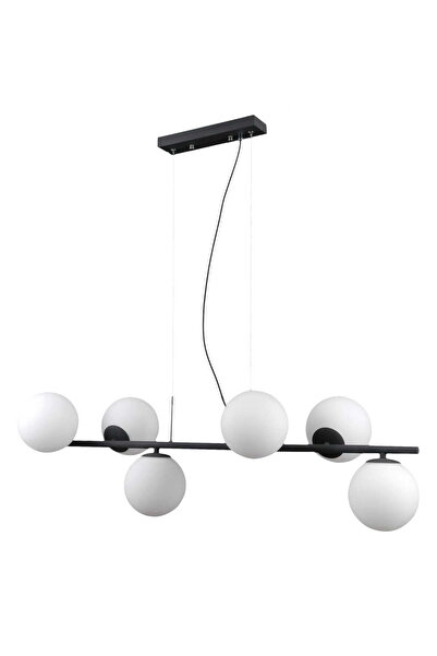 Italux Raddi PND-5510-6-BK Candelabru suspendat modern cu 6 lumini, Grafit/Oț...