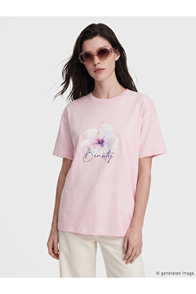 LC Waikiki Tricou pentru damă cu imprimeu cu gât crew
