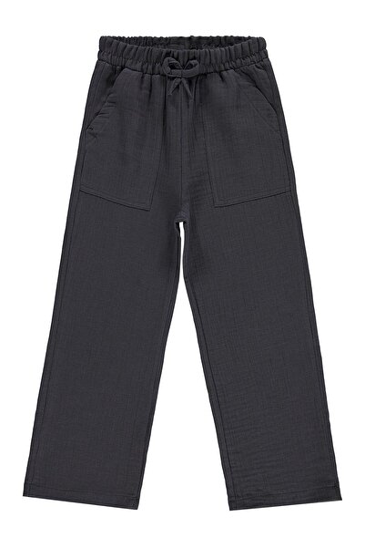 Civil Girls Muslin Pants for 10-13 Years Old - Gray