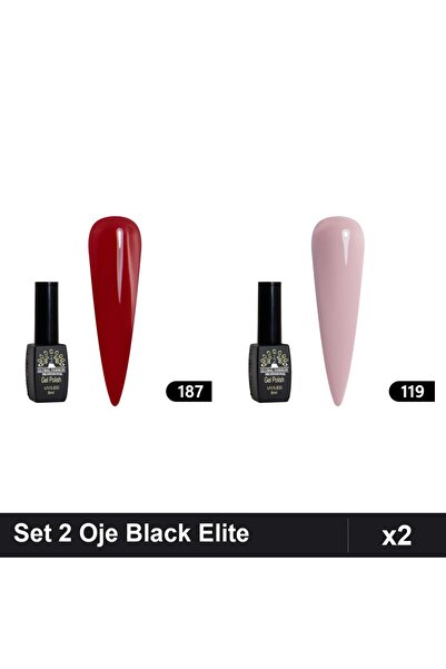Makeup Set 2 Oje Semipermanente Black Elite 8ml, Global Fashion, Nuante 187 119
