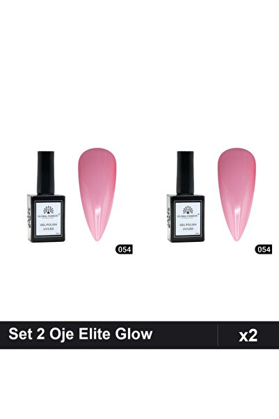 Makeup Set of 2 Global Fashion Elite Glow Semi-Permanent Nail Polish 15ml, Sh...