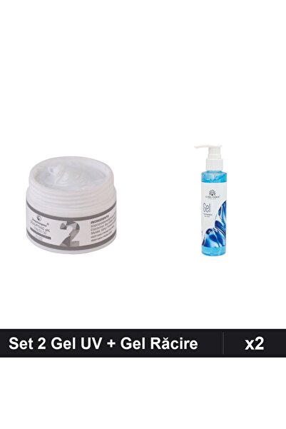 Makeup Set 2 Ingrijire Unghii, Gel Constructie UV LED FSM 15g + Gel Răcire Po...