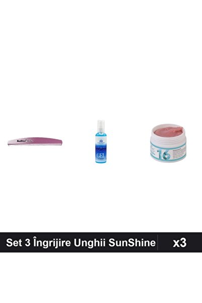 Makeup Set 3 Îngrijire Unghii SunShine, Pilă 100/180, Gel Epilare 100ml, Buil...