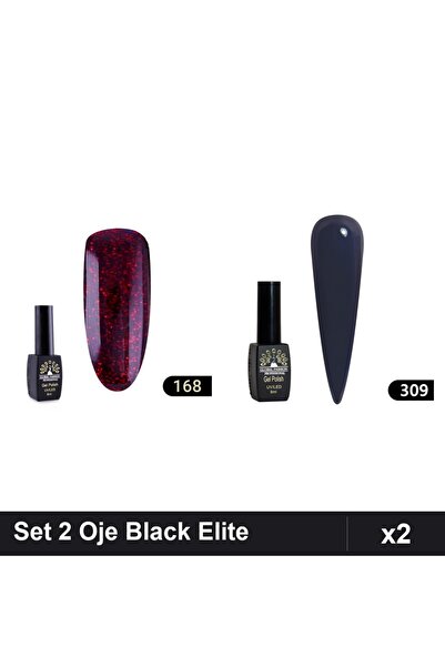 Makeup Set 2 Oje Semipermanente Black Elite 8ml, Global Fashion, Nuante 168 3...