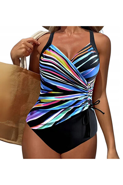 SNM Costum De Baie Pentru Femei, SNM, L, Multicolor Albastru, Poliester, Cost...