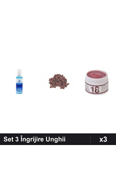 Makeup Set 3 Îngrijire Unghii - Gel Epilare 100ml, Smirghel 20buc 240, Builde...