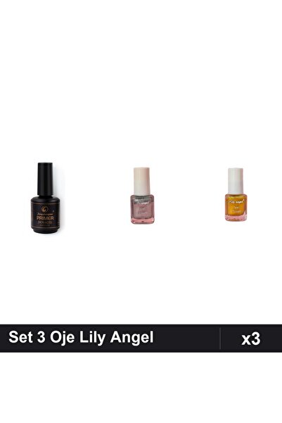 Makeup Set of 3 Lily Angel Semi-permanent Nail Polish 25ml, Non-Acid Primer, ...