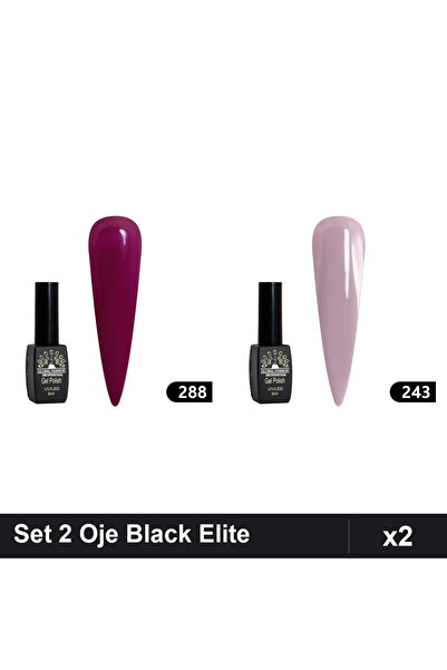 Makeup Set 2 Oje Semipermanente Black Elite 8ml, Global Fashion, Nuante 288 2...