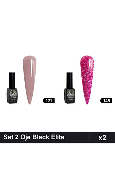 Makeup Set 2 Oje Semipermanente Black Elite Global Fashion 8ml, Nuante 121 14...