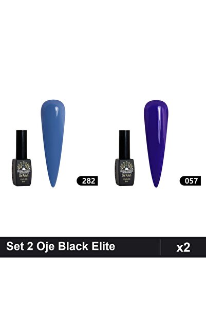 Makeup Set 2 Oje Semipermanente Black Elite Global Fashion 8ml, Nuante 282 05...