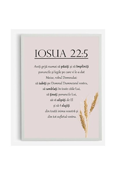 OEM Pictură decorativă cu verset biblic: Iosufia 22:5 ALB