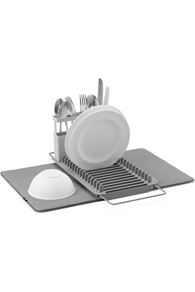 umbra U-Dry Sink Dish Drying Rack, Charcoal, Acrylonitrile Butadiene Styrene,...