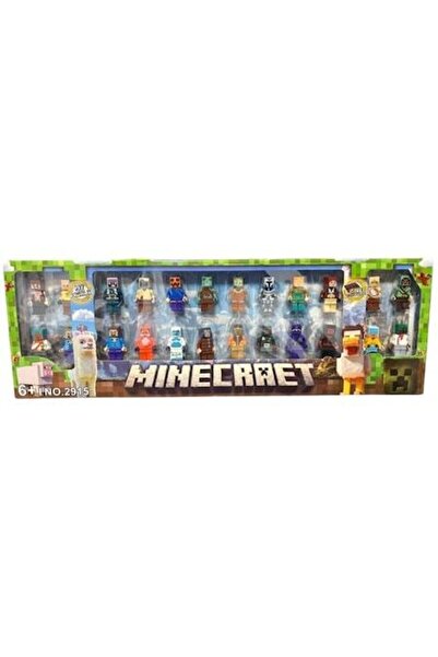 MINECRAFT Set 24 figures with accessories and support tablets, 5cm, multicolor