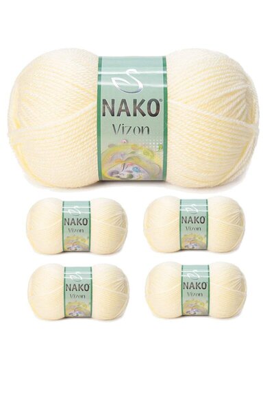 atastore2017 5 Pieces Mink Premium Acrylic Hand Knitting Yarn Wool Color No:2...