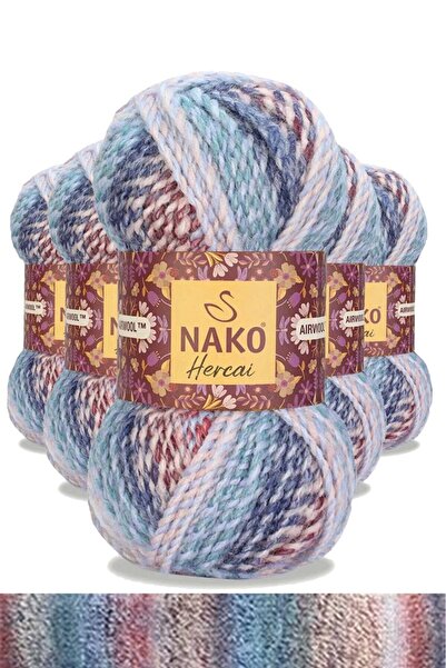 atastore2017 5 Pieces Hercai Marbled Cardigan Sweater Scarf Beanie Hand Knitt...