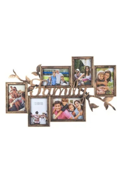 Zumzeria Bronze Family Photo Frame (6 Photos) 60x38cm