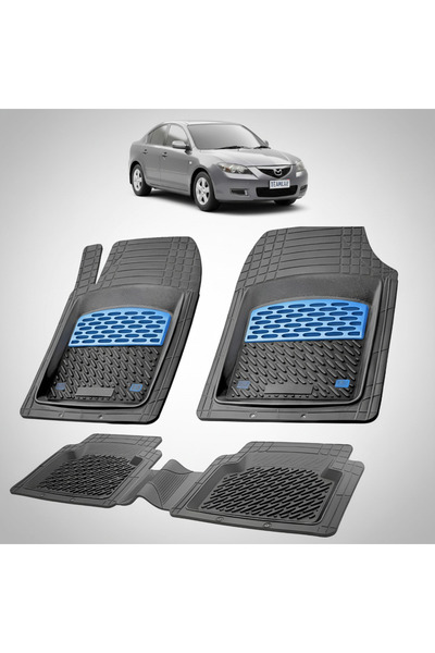 TEAMCAR Mazda 3 BK Facelift Sedan Compatible Floor Mats 2006-2009 | Blue