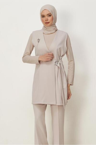 Alvina Yelekli̇ Belted Suit 46443