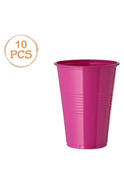 Zumzeria Set of 10 Fuchsia Plastic Cups 480ml