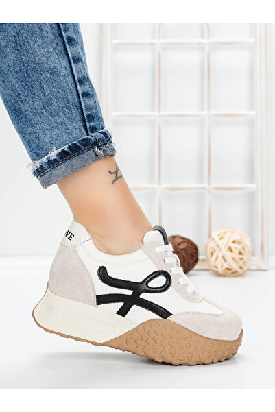 mei Pantofi Sport Dama cu Platforma 3A1 Alb