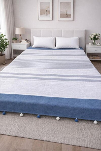 Çeyiz Diyarı Merinos Colorway Glau Double Cotton Blanket 180X220 cm