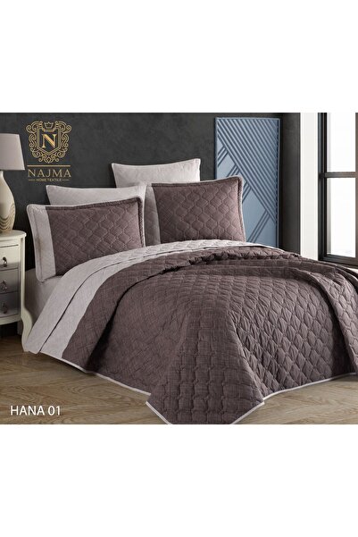 NAJMA Turkish Compressed Bed Sheet Set 100% Cotton Plain Design 6 Pieces for ...