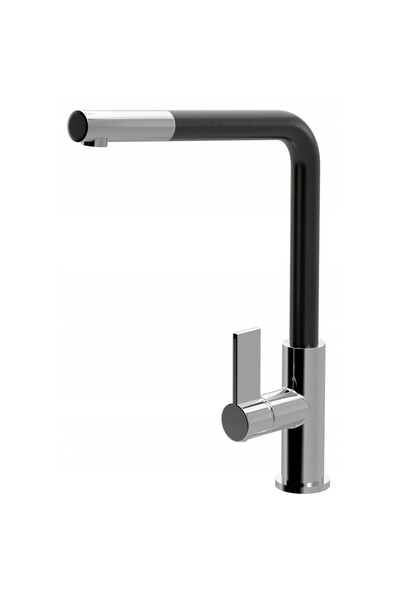 Granitan Baterie Bucatarie Neagra Linea, Alama, 360°, Design Modern