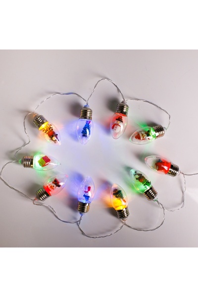 Zumzeria Instalație luminoasă cu 10 becuri LED, cu zăpadă și diverse figurine...
