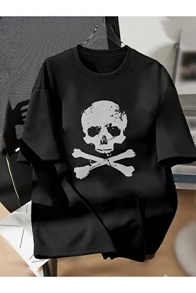yiou trendy clothing Unisex Y2K Pirate Skull T-Shirt